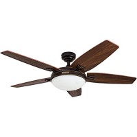 Honeywell Carmel 48-Inch Ceiling Fan with Integrated Light Kit and Remote Control  Five Reversible Cimarron/Ironwood Blades  Oil-Rubbed Bronze - B00KGKF108